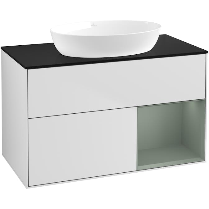 Tvättställsskåp Villeroy & Boch Finion med 2 Lådor Hylla och Bänkskiva för Fristående Tvättställ från Artis & Collaro