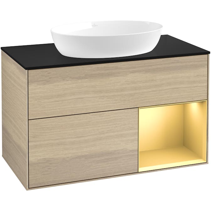 Tvättställsskåp Villeroy & Boch Finion med 2 Lådor Hylla och Bänkskiva för Fristående Tvättställ från Artis & Collaro