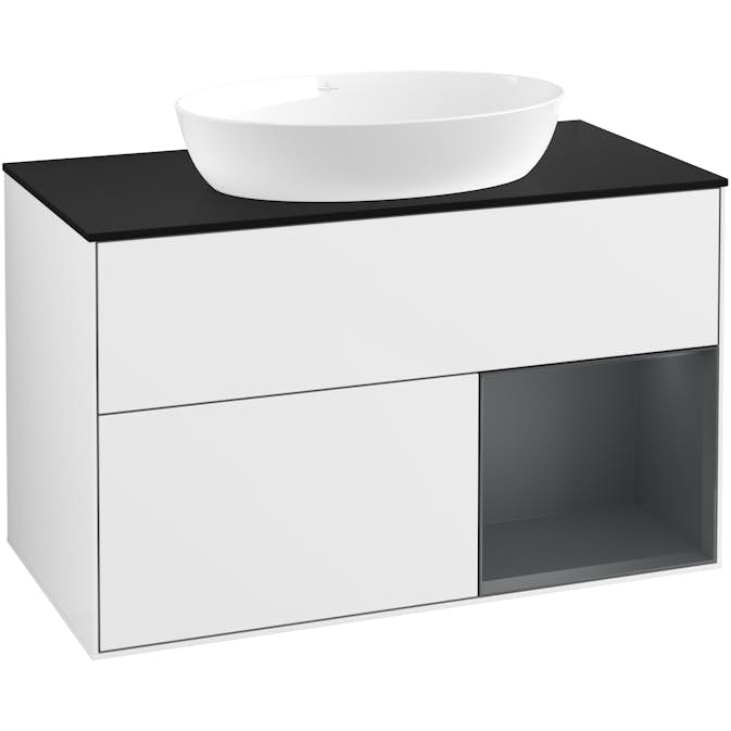 Tvättställsskåp Villeroy & Boch Finion med 2 Lådor Hylla och Bänkskiva för Fristående Tvättställ från Artis & Collaro
