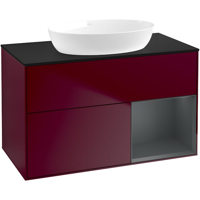 Tvättställsskåp Villeroy & Boch Finion med 2 Lådor Hylla och Bänkskiva för Fristående Tvättställ från Artis & Collaro