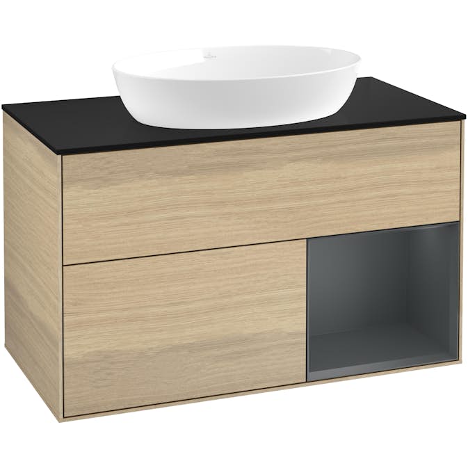 Tvättställsskåp Villeroy & Boch Finion med 2 Lådor Hylla och Bänkskiva för Fristående Tvättställ från Artis & Collaro