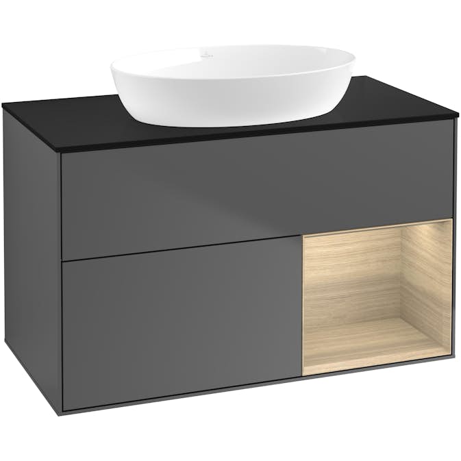 Tvättställsskåp Villeroy & Boch Finion med 2 Lådor Hylla och Bänkskiva för Fristående Tvättställ från Artis & Collaro