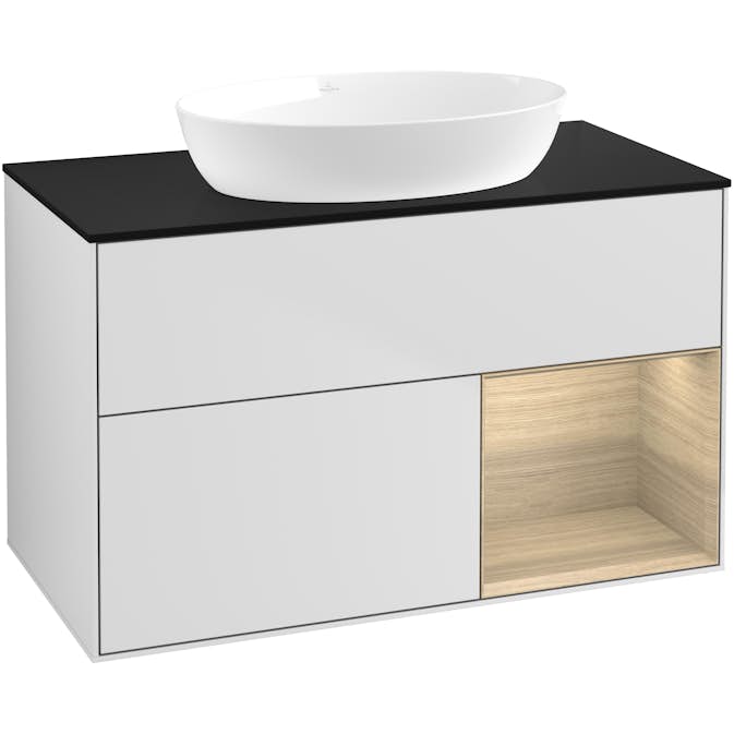 Tvättställsskåp Villeroy & Boch Finion med 2 Lådor Hylla och Bänkskiva för Fristående Tvättställ från Artis & Collaro