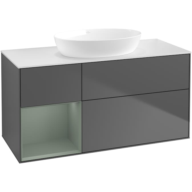 Tvättställsskåp Villeroy & Boch Finion med 3 Lådor Hylla och Bänkskiva för Fristående Tvättställ från Artis & Collaro