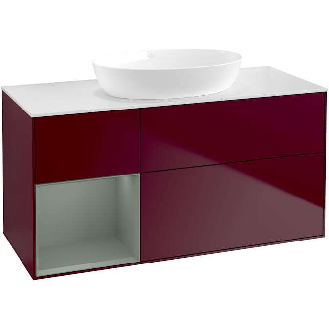 Tvättställsskåp Villeroy & Boch Finion med 3 Lådor Hylla och Bänkskiva för Fristående Tvättställ från Artis & Collaro