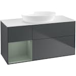 Tvättställsskåp Villeroy & Boch Finion med 3 Lådor Hylla och Bänkskiva för Fristående Tvättställ från Artis & Collaro