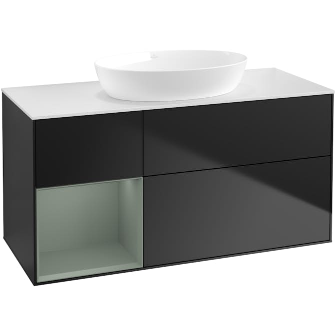 Tvättställsskåp Villeroy & Boch Finion med 3 Lådor Hylla och Bänkskiva för Fristående Tvättställ från Artis & Collaro