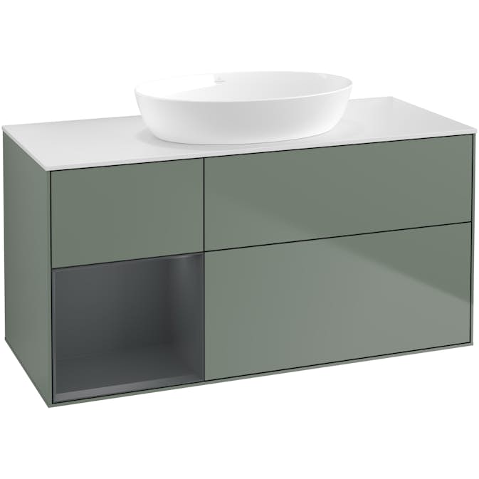 Tvättställsskåp Villeroy & Boch Finion med 3 Lådor Hylla och Bänkskiva för Fristående Tvättställ från Artis & Collaro