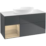 Tvättställsskåp Villeroy & Boch Finion med 3 Lådor Hylla och Bänkskiva för Fristående Tvättställ från Artis & Collaro