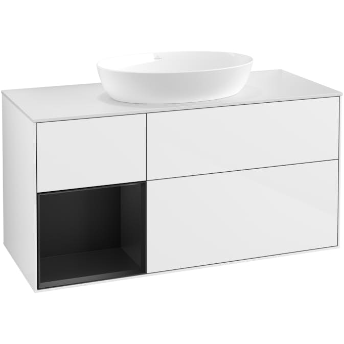 Tvättställsskåp Villeroy & Boch Finion med 3 Lådor Hylla och Bänkskiva för Fristående Tvättställ från Artis & Collaro