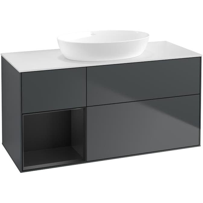 Tvättställsskåp Villeroy & Boch Finion med 3 Lådor Hylla och Bänkskiva för Fristående Tvättställ från Artis & Collaro