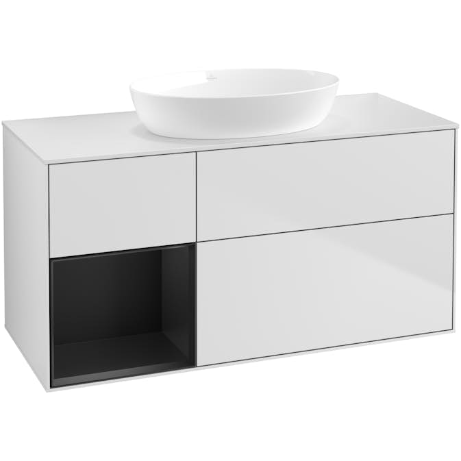 Tvättställsskåp Villeroy & Boch Finion med 3 Lådor Hylla och Bänkskiva för Fristående Tvättställ från Artis & Collaro