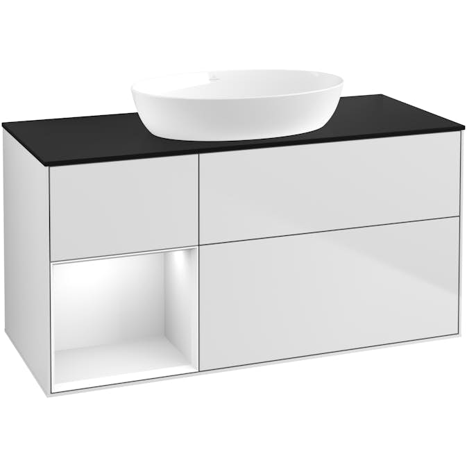Tvättställsskåp Villeroy & Boch Finion med 3 Lådor Hylla och Bänkskiva för Fristående Tvättställ från Artis & Collaro