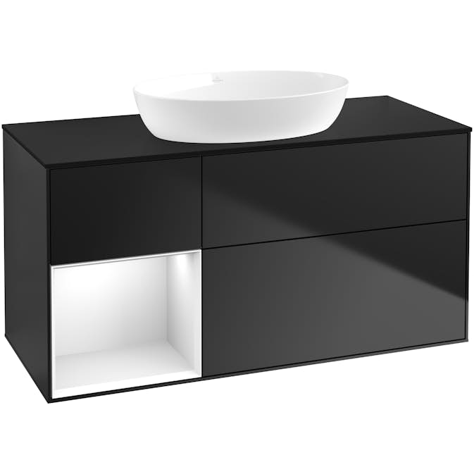 Tvättställsskåp Villeroy & Boch Finion med 3 Lådor Hylla och Bänkskiva för Fristående Tvättställ från Artis & Collaro