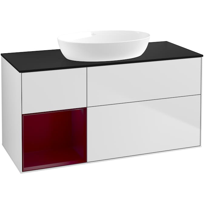 Tvättställsskåp Villeroy & Boch Finion med 3 Lådor Hylla och Bänkskiva för Fristående Tvättställ från Artis & Collaro