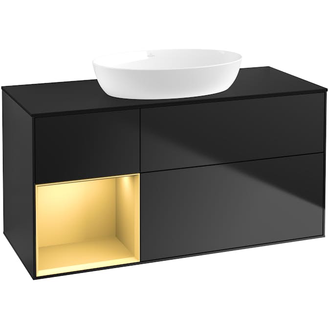 Tvättställsskåp Villeroy & Boch Finion med 3 Lådor Hylla och Bänkskiva för Fristående Tvättställ från Artis & Collaro