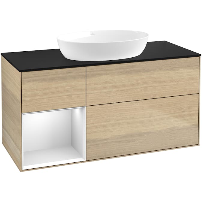 Tvättställsskåp Villeroy & Boch Finion med 3 Lådor Hylla och Bänkskiva för Fristående Tvättställ från Artis & Collaro