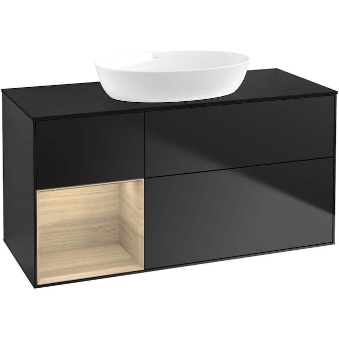 Tvättställsskåp Villeroy & Boch Finion med 3 Lådor Hylla och Bänkskiva för Fristående Tvättställ från Artis & Collaro