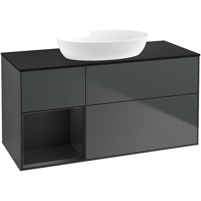 Tvättställsskåp Villeroy & Boch Finion med 3 Lådor Hylla och Bänkskiva för Fristående Tvättställ från Artis & Collaro