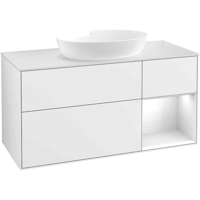 Tvättställsskåp Villeroy & Boch Finion med 3 Lådor Hylla och Bänkskiva för Fristående Tvättställ från Artis & Collaro