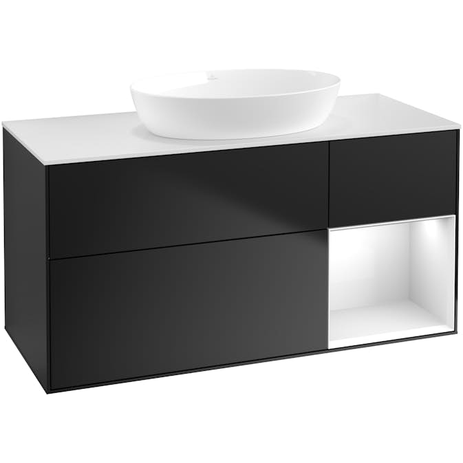 Tvättställsskåp Villeroy & Boch Finion med 3 Lådor Hylla och Bänkskiva för Fristående Tvättställ från Artis & Collaro