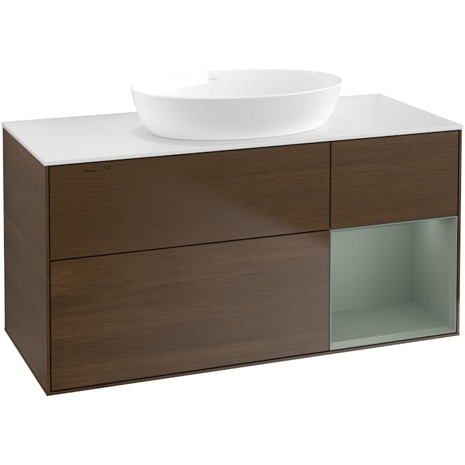 Tvättställsskåp Villeroy & Boch Finion med 3 Lådor Hylla och Bänkskiva för Fristående Tvättställ från Artis & Collaro