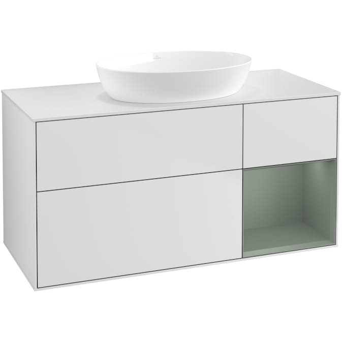 Tvättställsskåp Villeroy & Boch Finion med 3 Lådor Hylla och Bänkskiva för Fristående Tvättställ från Artis & Collaro