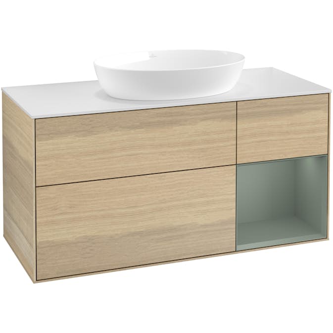 Tvättställsskåp Villeroy & Boch Finion med 3 Lådor Hylla och Bänkskiva för Fristående Tvättställ från Artis & Collaro