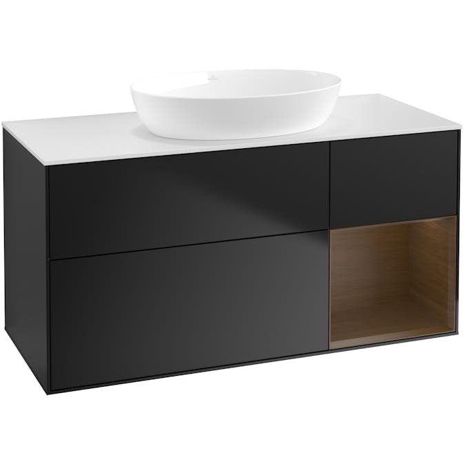Tvättställsskåp Villeroy & Boch Finion med 3 Lådor Hylla och Bänkskiva för Fristående Tvättställ från Artis & Collaro