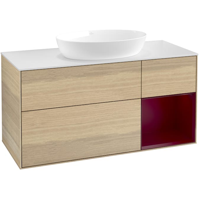 Tvättställsskåp Villeroy & Boch Finion med 3 Lådor Hylla och Bänkskiva för Fristående Tvättställ från Artis & Collaro