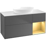Tvättställsskåp Villeroy & Boch Finion med 3 Lådor Hylla och Bänkskiva för Fristående Tvättställ från Artis & Collaro