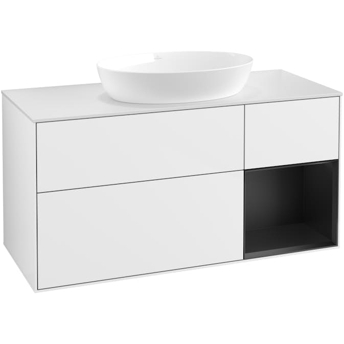 Tvättställsskåp Villeroy & Boch Finion med 3 Lådor Hylla och Bänkskiva för Fristående Tvättställ från Artis & Collaro