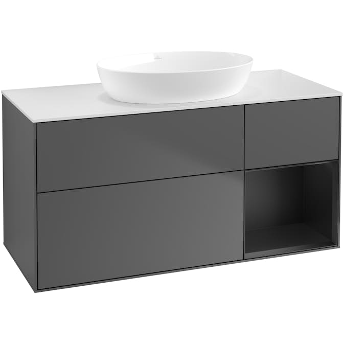 Tvättställsskåp Villeroy & Boch Finion med 3 Lådor Hylla och Bänkskiva för Fristående Tvättställ från Artis & Collaro