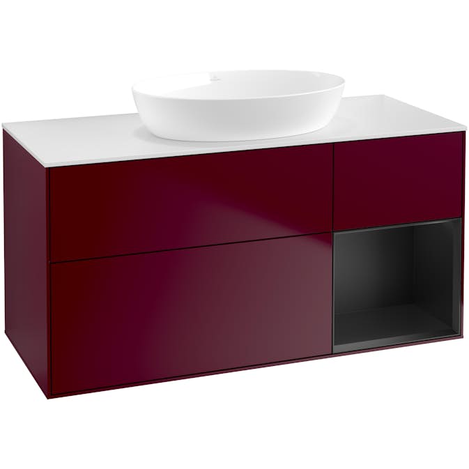 Tvättställsskåp Villeroy & Boch Finion med 3 Lådor Hylla och Bänkskiva för Fristående Tvättställ från Artis & Collaro