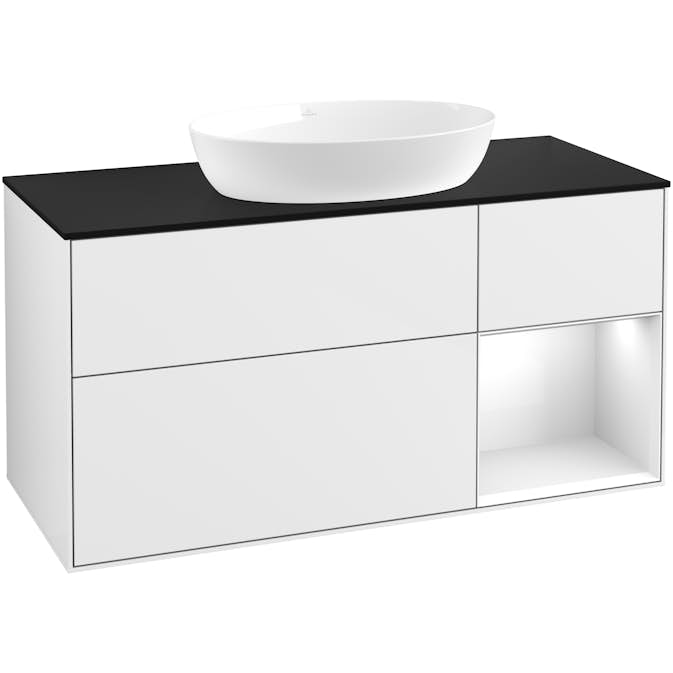 Tvättställsskåp Villeroy & Boch Finion med 3 Lådor Hylla och Bänkskiva för Fristående Tvättställ från Artis & Collaro