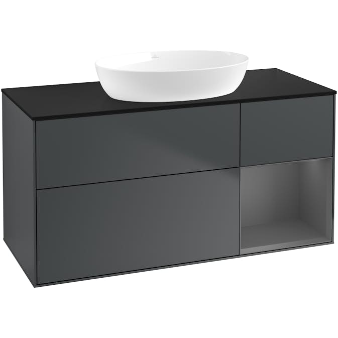 Tvättställsskåp Villeroy & Boch Finion med 3 Lådor Hylla och Bänkskiva för Fristående Tvättställ från Artis & Collaro