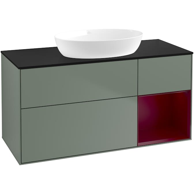 Tvättställsskåp Villeroy & Boch Finion med 3 Lådor Hylla och Bänkskiva för Fristående Tvättställ från Artis & Collaro