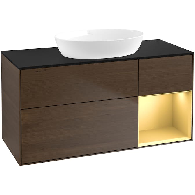 Tvättställsskåp Villeroy & Boch Finion med 3 Lådor Hylla och Bänkskiva för Fristående Tvättställ från Artis & Collaro