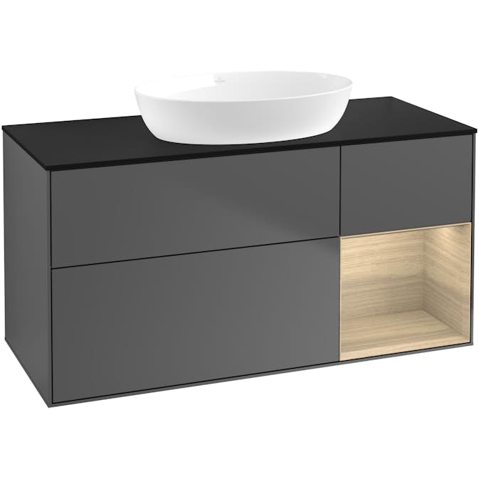 Tvättställsskåp Villeroy & Boch Finion med 3 Lådor Hylla och Bänkskiva för Fristående Tvättställ från Artis & Collaro