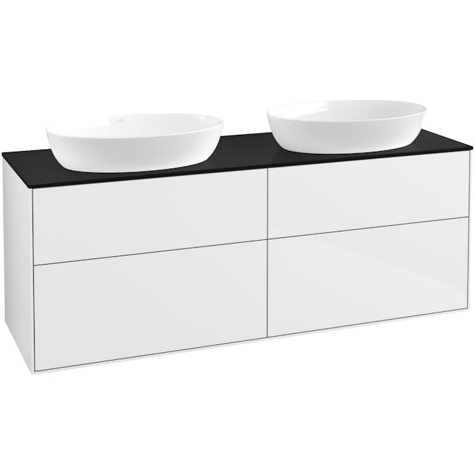 Tvättställsskåp Villeroy & Boch Finion med 4 Lådor och Bänkskiva för Två Fristående Tvättställ från Artis & Collaro