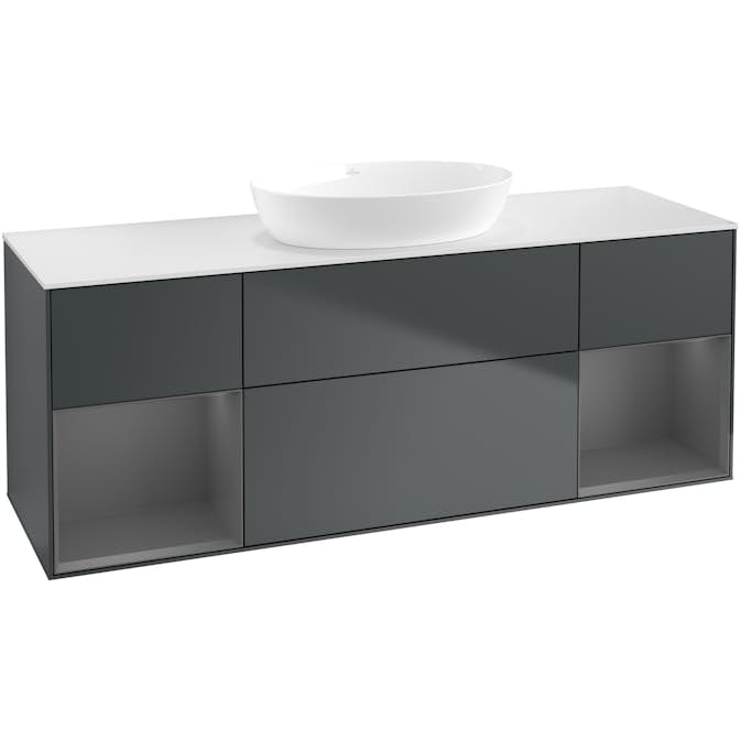 Tvättställsskåp Villeroy & Boch Finion med Två Hyllor och Bänkskiva för Fristående Tvättställ från Artis & Collaro