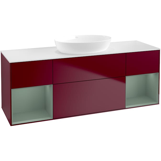 Tvättställsskåp Villeroy & Boch Finion med Två Hyllor och Bänkskiva för Fristående Tvättställ från Artis & Collaro