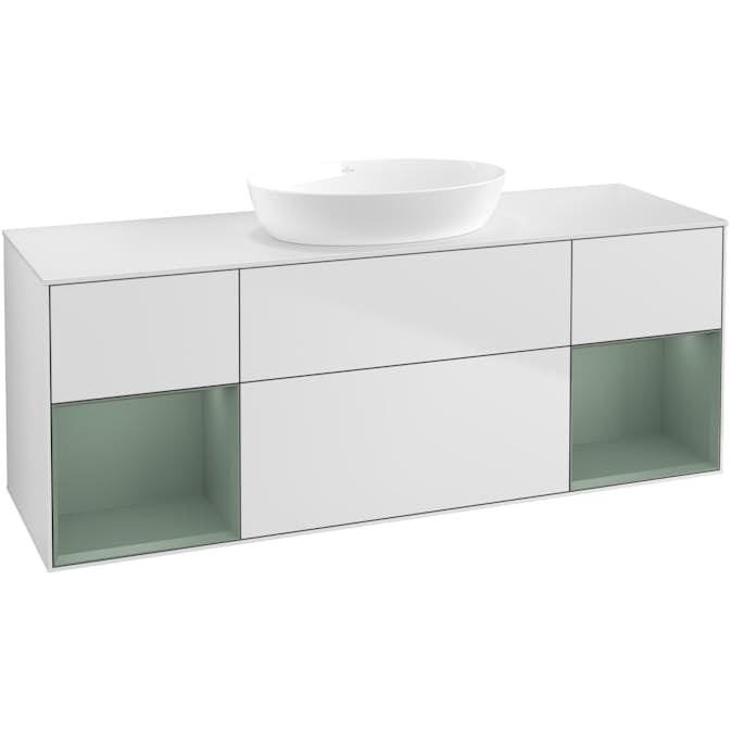 Tvättställsskåp Villeroy & Boch Finion med Två Hyllor och Bänkskiva för Fristående Tvättställ från Artis & Collaro