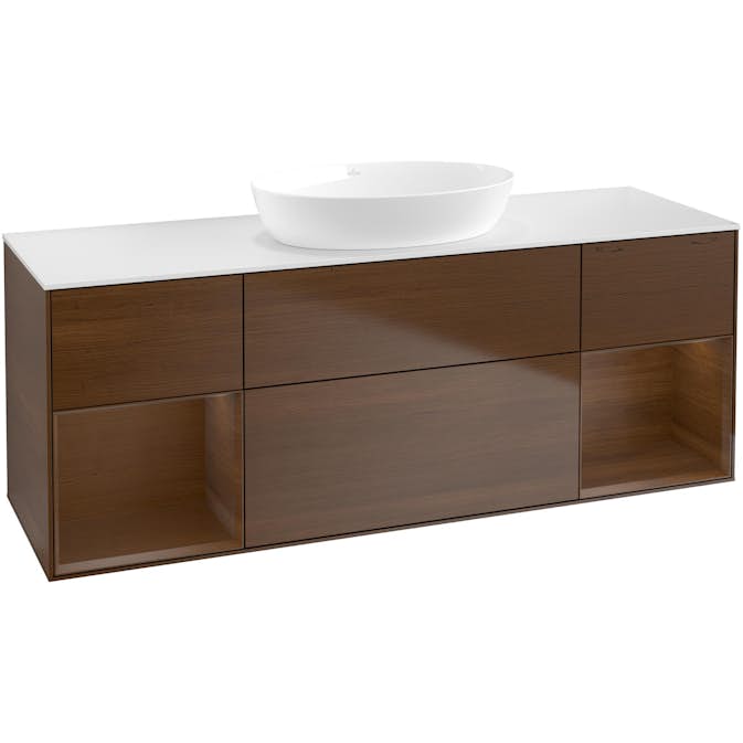 Tvättställsskåp Villeroy & Boch Finion med Två Hyllor och Bänkskiva för Fristående Tvättställ från Artis & Collaro