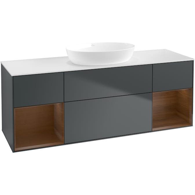 Tvättställsskåp Villeroy & Boch Finion med Två Hyllor och Bänkskiva för Fristående Tvättställ från Artis & Collaro