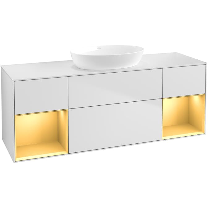 Tvättställsskåp Villeroy & Boch Finion med Två Hyllor och Bänkskiva för Fristående Tvättställ från Artis & Collaro