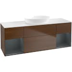 Tvättställsskåp Villeroy & Boch Finion med Två Hyllor och Bänkskiva för Fristående Tvättställ från Artis & Collaro