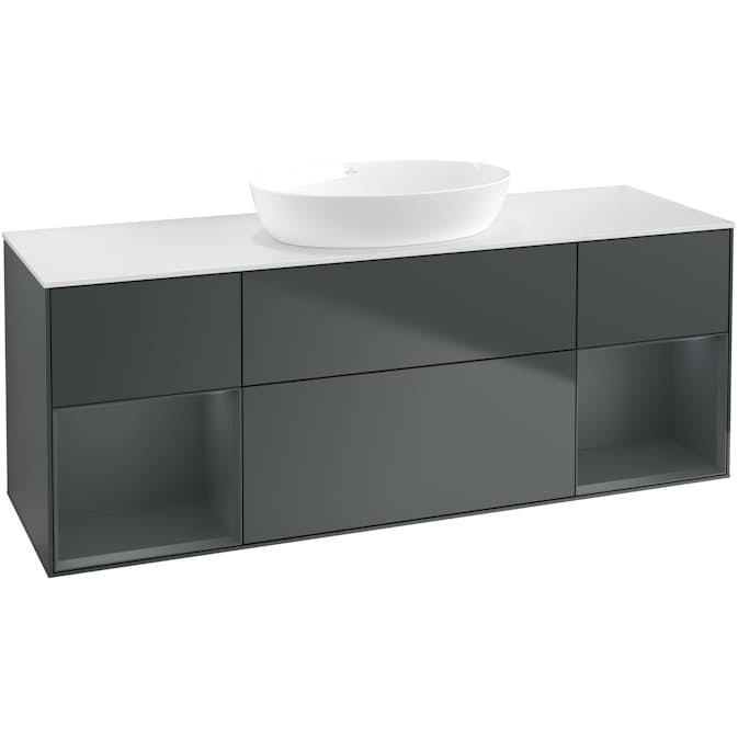 Tvättställsskåp Villeroy & Boch Finion med Två Hyllor och Bänkskiva för Fristående Tvättställ från Artis & Collaro