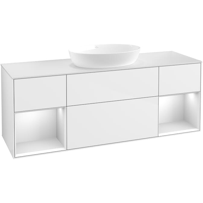 Tvättställsskåp Villeroy & Boch Finion med Två Hyllor och Bänkskiva för Fristående Tvättställ från Artis & Collaro