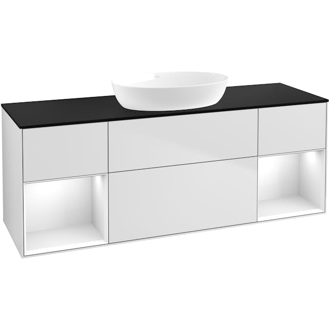 Tvättställsskåp Villeroy & Boch Finion med Två Hyllor och Bänkskiva för Fristående Tvättställ från Artis & Collaro